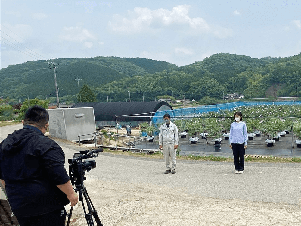 「笑味(えみ)ちゃん天気予報」の取材がきました